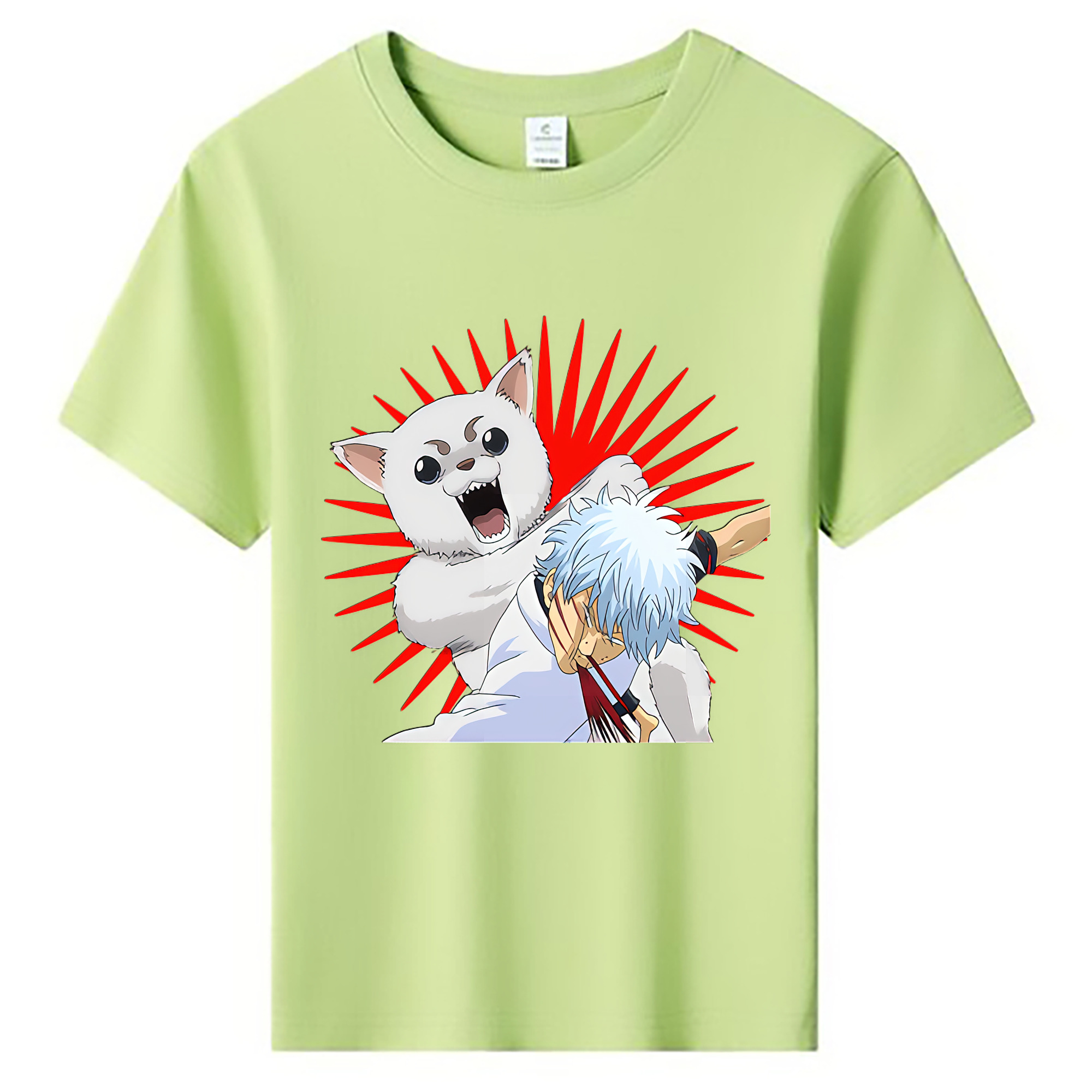 （画像用） ぎんたま 坂田銀時（さかたぎんとき） 神楽 志村新八（しむら しんぱち） GINTAMA Sakata Gintoki Kagura Shimura Shinpachi 綿100％キッズTシャツ（フロントプリント）